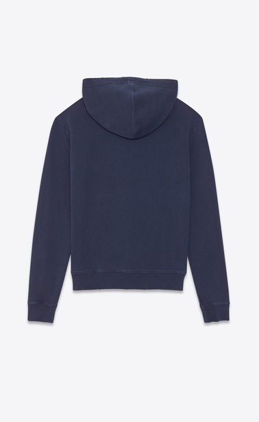 destroyed saint laurent logo hoodie